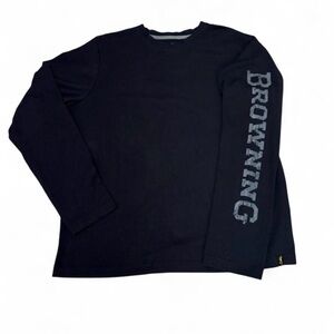 Browning Black Long Sleeve with Gray Logo